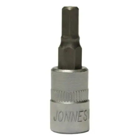 Насадка торцевая 1/4"DR с вставкой-битой шестигранной, H6, L=37 мм, Jonnesway, S09H206