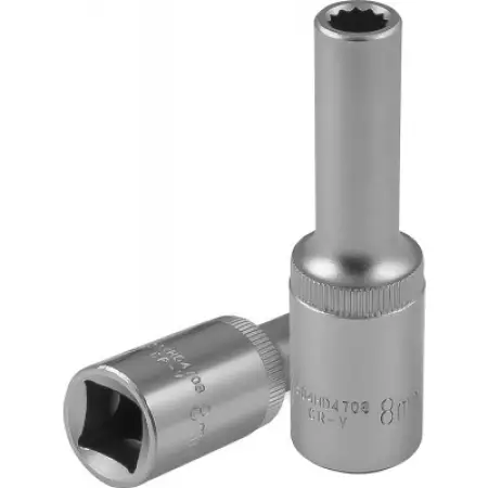 Головка торцевая глубокая 12-гранная 1/2"DR, 8 мм, Jonnesway, S04HD4708