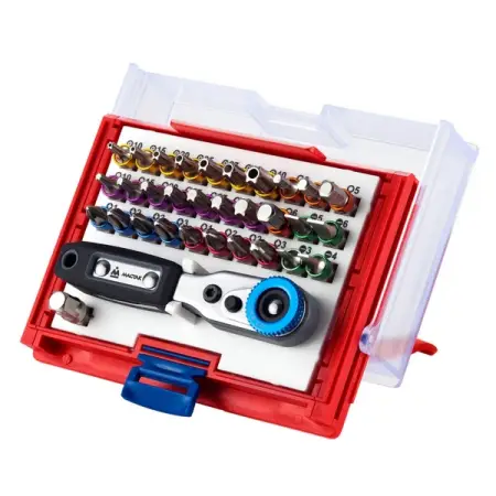 Набор вставок (бит) 1/4 дюйма, TORX, HEX, PZ, PH, SLOT, 33 предмета МАСТАК 058-10033C