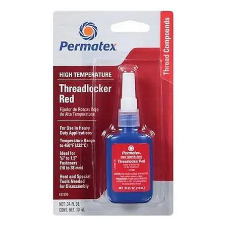 Фиксатор резьбовых соединений сильной фиксации красный, 10 мл, Permatex High Strength Threadlocker Red