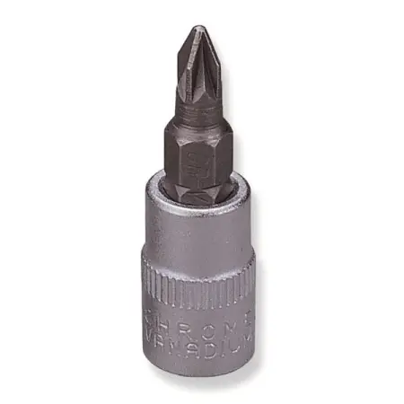 Насадка торцевая 1/4"DR с вставкой-битой POZIDRIV, PZ1, L=37 мм, Jonnesway S12H201