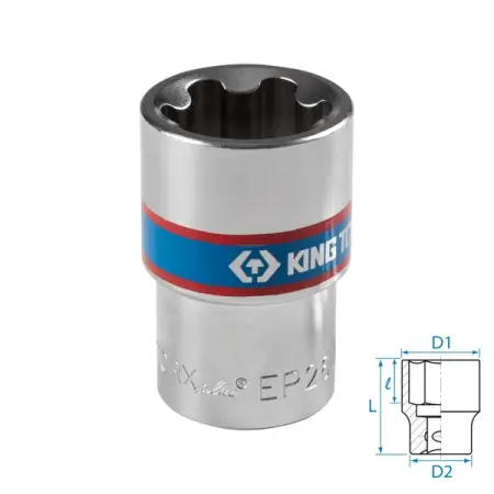 KING TONY 433E26M Головка торцевая TORX Plus 1/2", EP26