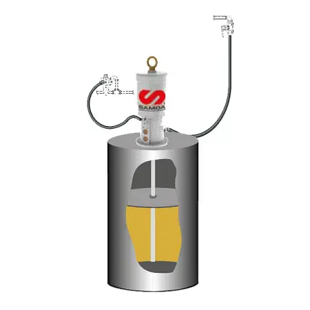 Комплект для консистентной смазки с насосом PumpMaster 6 для бочек 185 кг Samoa 429900
