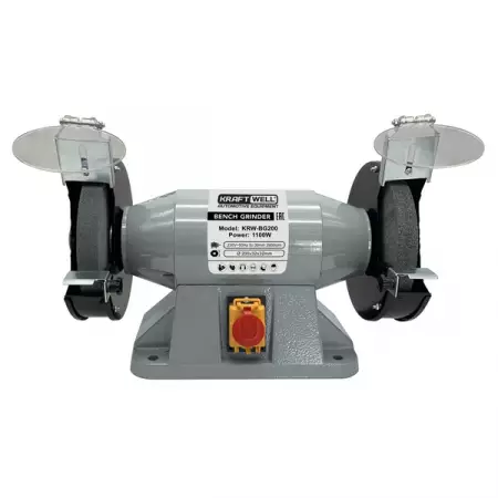 Заточной станок 200 мм, 1100 Вт, KraftWell KRW-BG200