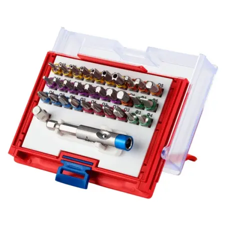 Набор вставок (бит) 1/4 дюйма, TORX, HEX, PZ, PH, SLOT, 32 предмета МАСТАК 058-10032C