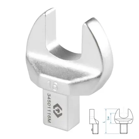 Насадка рожковая серии FIT, 16 мм, 9x12 мм KING TONY 34501116M