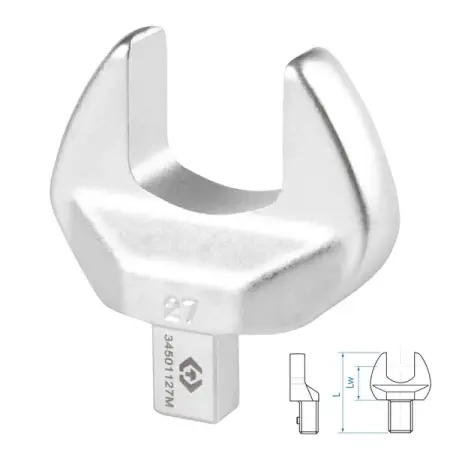 Насадка рожковая серии FIT, 27 мм, 9x12 мм KING TONY 34501127M