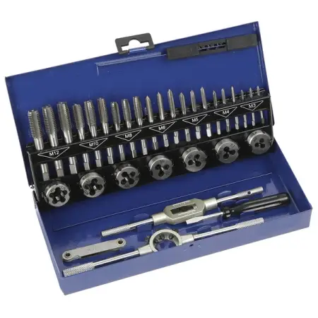 Набор метчиков и плашек, М3-М12, 32 предмета, Car-Tool CT-W032