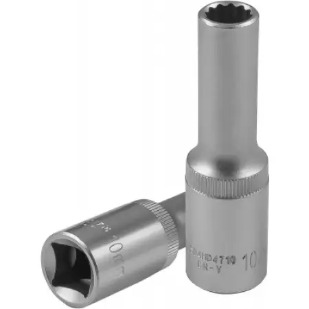 Головка торцевая глубокая 12-гранная 1/2"DR, 10 мм, Jonnesway, S04HD4710