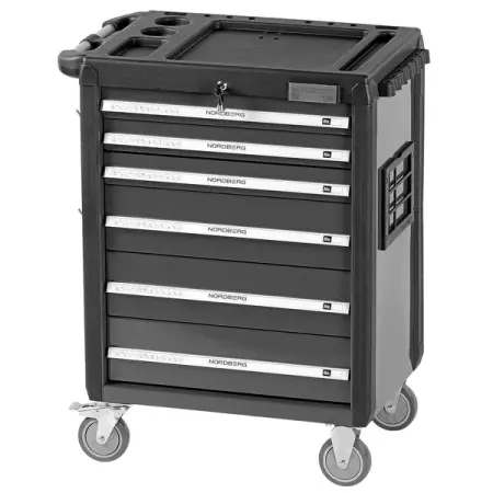 Nordberg T6N(G) Тележка инструментальная, 6 ящиков, серая