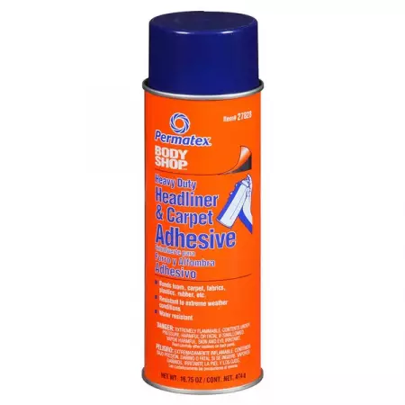 Клей для внутренней отделки салона, 474 г, аэрозоль, Permatex Body Shop Heavy Duty Headliner & Carpet Adhesive