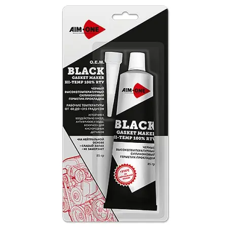 Герметик для прокладок, 85 г, черный AIM-ONE Black RTV Gasket Maker Neutral Type