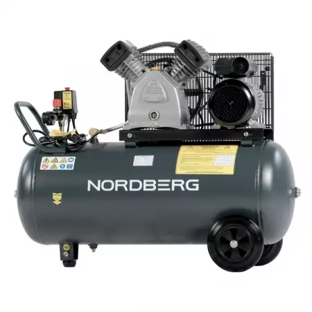 NORDBERG NCP100/420 Компрессор поршневой с ременной передачей 380В, ресив. 100л, 420л/мин