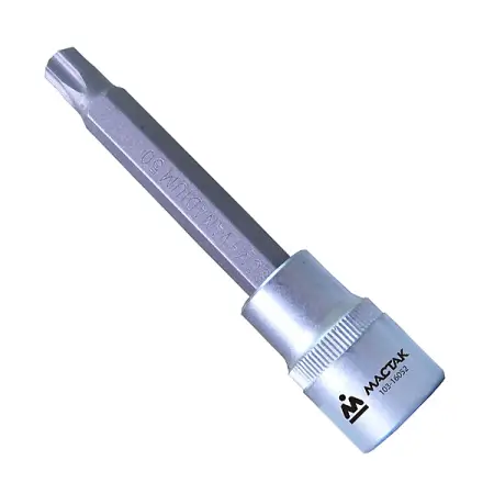 Насадка (бита) TORX Т52, запрессованная в торцевую головку, L=140 мм, для ГБЦ двигателей VAG Мастак 103-16052