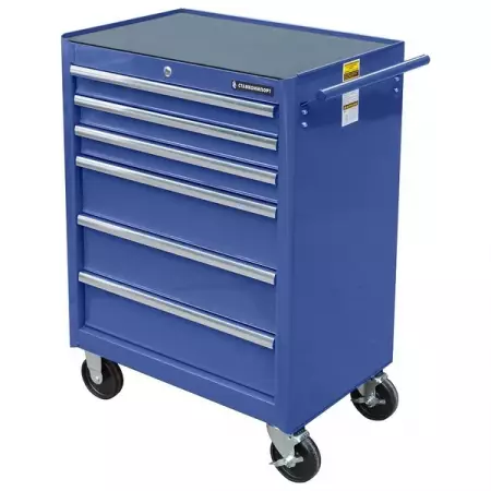 Тележка инструментальная с 6 ящиками, синяя, СТАНКОИМПОРТ BTD-270061CS blu