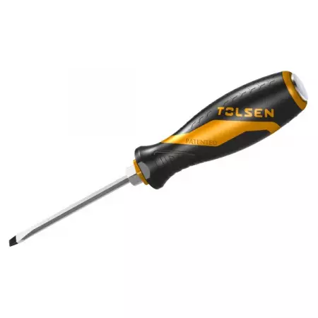 Отвертка шлицевая GRIPro, Slotted 5,5 мм, 100 мм, силовая, TOLSEN TT20112