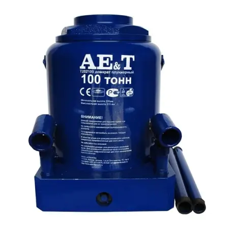 Домкрат бутылочный гидравлический, 100 тонн, AE&T T202100