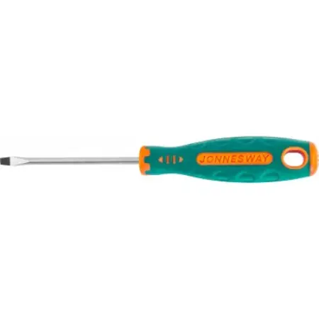 Отвертка стержневая шлицевая ANTI-SLIP GRIP, SL4х80 мм, Jonnesway, D71S480