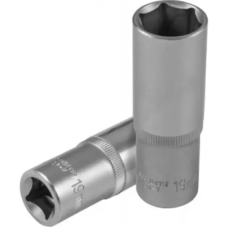 Головка торцевая глубокая 6-гранная 1/2"DR, 19 мм, Jonnesway, S04HD4119