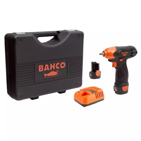 BAHCO BCL31IW1K1 Гайковерт ударный аккумуляторный, квадрат 1/4 дюйма, 105 Нм, 12 В, комплект