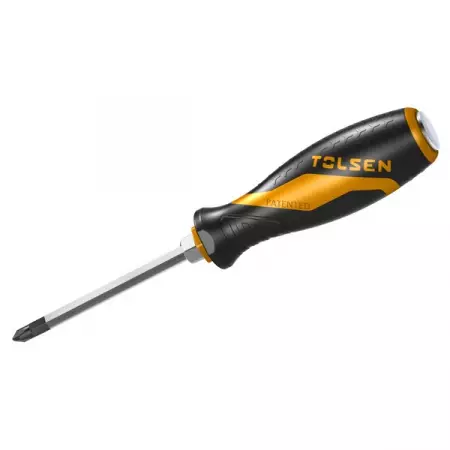 Отвертка крестовая GRIPro, Phillips PH1, 100 мм, силовая, TOLSEN TT20122