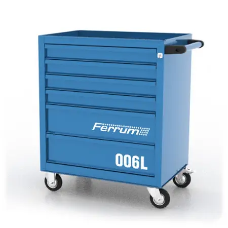Тележка инструментальная серии “L” с 6 ящиками, синяя, Ferrum 02.006L-5015