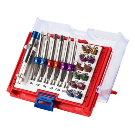 Набор вставок (бит) 1/4 дюйма, TORX, HEX, PZ, PH, SLOT, 19 предметов МАСТАК 058-10019C