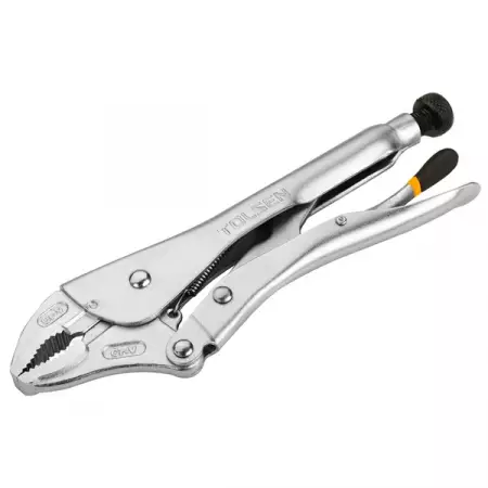 Зажим с фиксатором 250 мм, с закругленными губками TOLSEN TT10049