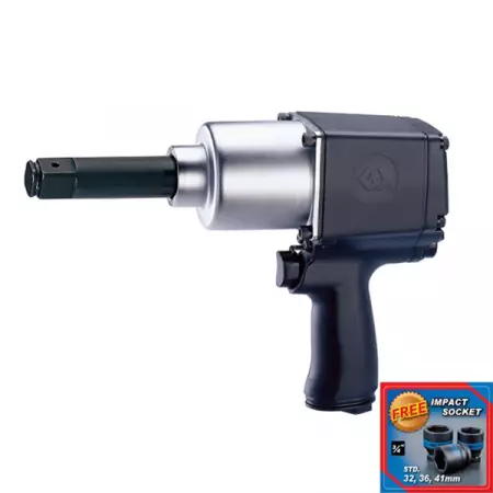 KING TONY P33622-075B Гайковерт ударный пневматический квадрат 3/4 дюйма 1085 Нм + три торцевые головки