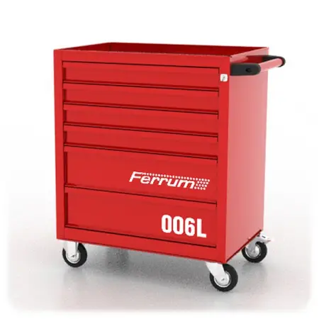 Тележка инструментальная серии “L” с 6 ящиками, красная, Ferrum 02.006L-3000
