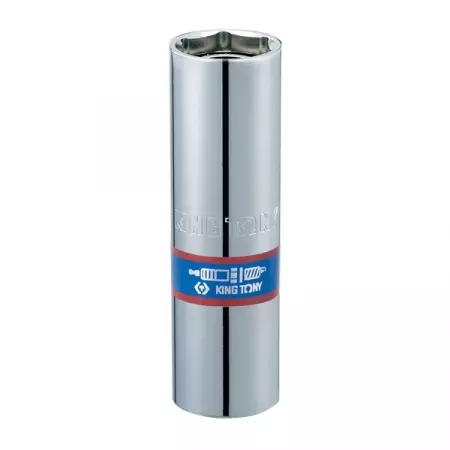 KING TONY 466516C Головка свечная шестигранная 1/2", 16 мм, L=70 мм, магнитный фиксатор