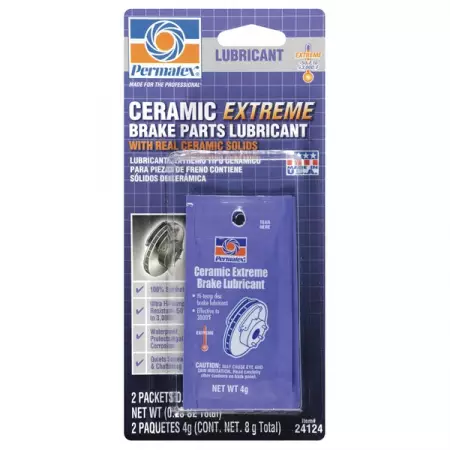 Керамическая смазка тормозных узлов высокотемпературная, 2x4 г, Permatex Ceramic Extreme Brake Lubricant