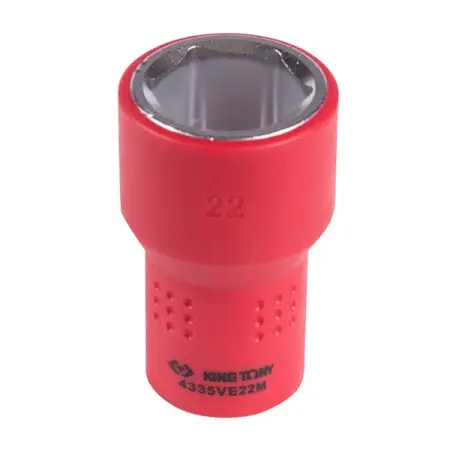 KING TONY 4335VE22M Головка торцевая диэлектрическая шестигранная 1/2”, 22 мм