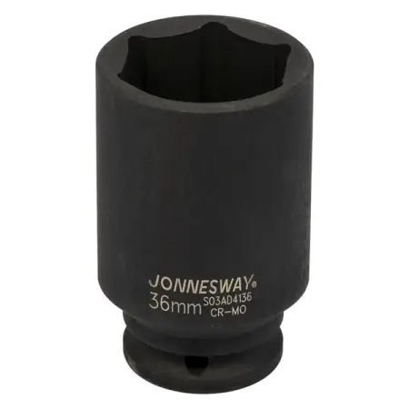 Головка торцевая ударная глубокая 6-гранная 1/2"DR, 36 мм, Jonnesway S03AD4136