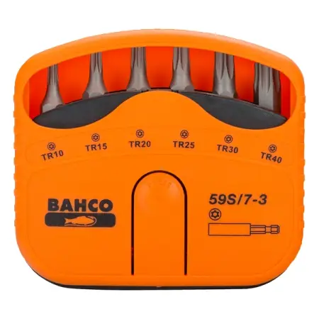 Набор вставок (бит) 1/4 дюйма TORX TR, 7 предметов, BAHCO 59S/7-3