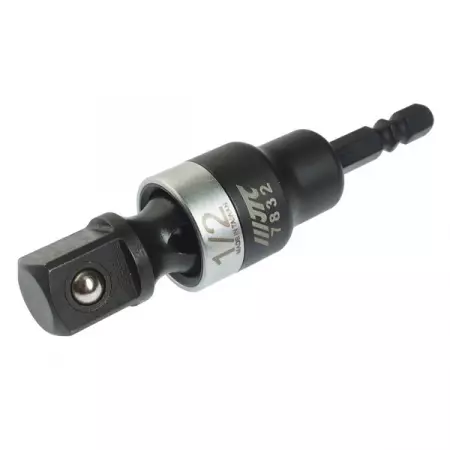 Адаптер для торцевых головок под шуруповерт, карданный, 1/4"x1/2", JTC-7832