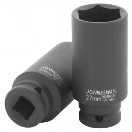Головка торцевая ударная глубокая 6-гранная 1/2"DR, 27 мм, Jonnesway, S03AD4127