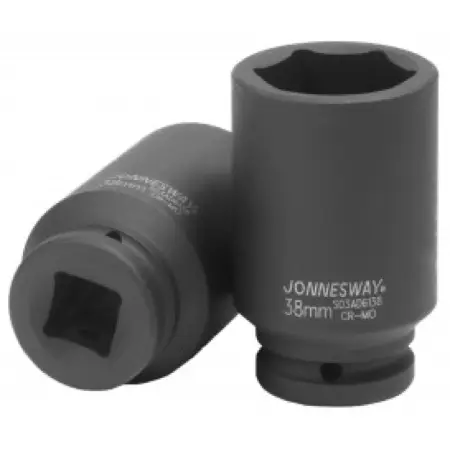 Головка торцевая ударная глубокая 6-гранная 3/4"DR, 38 мм, Jonnesway, S03AD6138