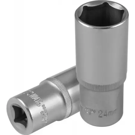 Головка торцевая глубокая 6-гранная 1/2"DR, 24 мм, Jonnesway, S04HD4124