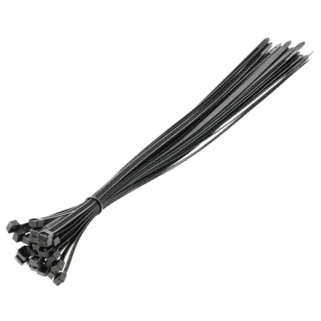 Нейлоновые стяжки 9x600 мм, 25 шт, черные, HOEGERT HT2C716