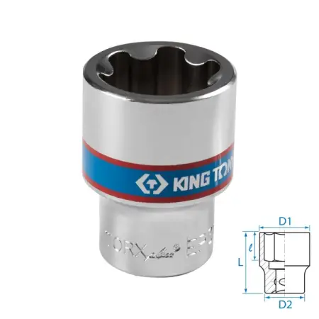 KING TONY 433E30M Головка торцевая TORX Plus 1/2", EP30