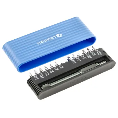 Набор прецизионных бит с битодержателем, 25 шт, HOEGERT HT1S273