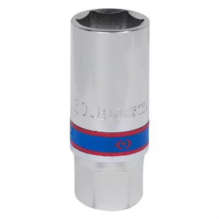 KING TONY 466521C Головка свечная шестигранная 1/2", 21 мм, L=70 мм, магнитный фиксатор