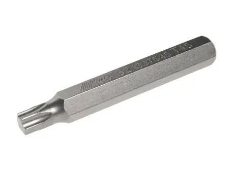 Бита TORX Т45х75мм 10мм удлиненная S2 JTC