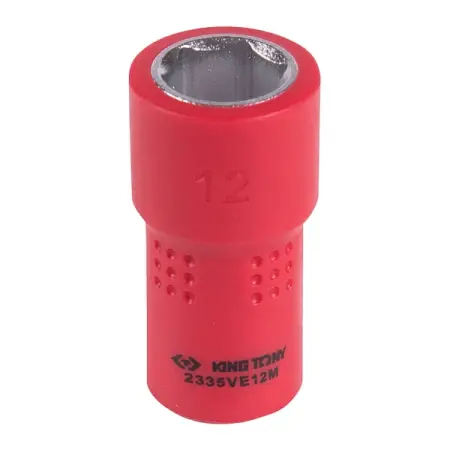 KING TONY 2335VE12M Головка торцевая диэлектрическая шестигранная 1/4”, 12 мм