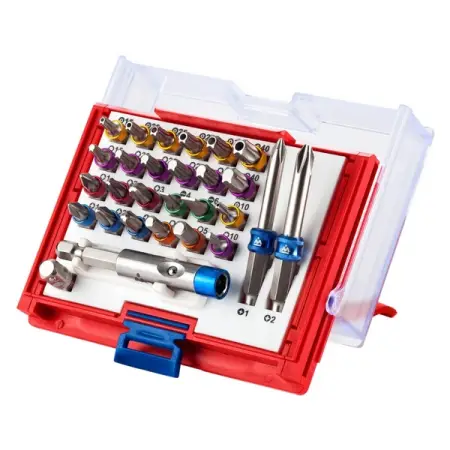 Набор вставок (бит) 1/4 дюйма, TORX, HEX, PZ, PH, SLOT, 28 предметов МАСТАК 058-11028C