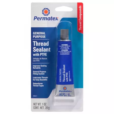 Герметик для трубных резьбовых соединений, с тефлоном, 28 г, Permatex Thread Sealant with PTFE