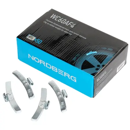 NORDBERG WC60AF4 Грузики балансировочные для литых дисков Fe 60 г, 50 шт