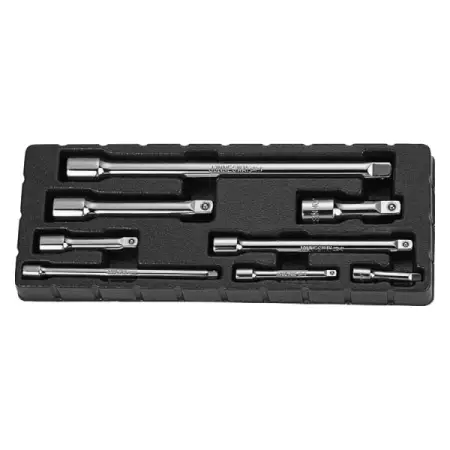 Набор удлинителей 1/4", 3/8", 1/2"DR, 8 предметов, Jonnesway S28H08S