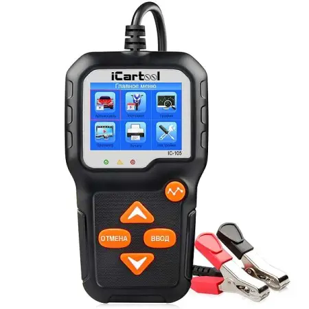Тестер аккумуляторных батарей 6/12В iCartool IC-105